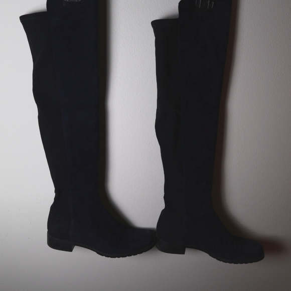 Stuart Weitzman blue suede over the knee boots - Picture 12 of 13